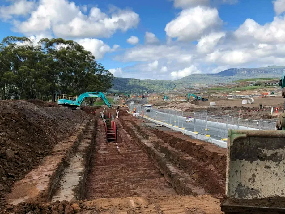 Subdivision trench and road civil works in Perth metro
